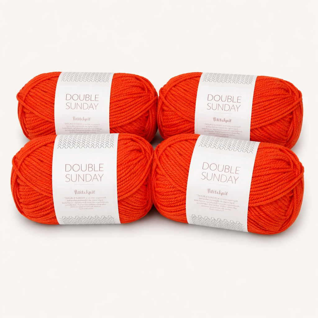 4 Knäuel Sandnes DOUBLE SUNDAY 3819 spicy orange Partie127464