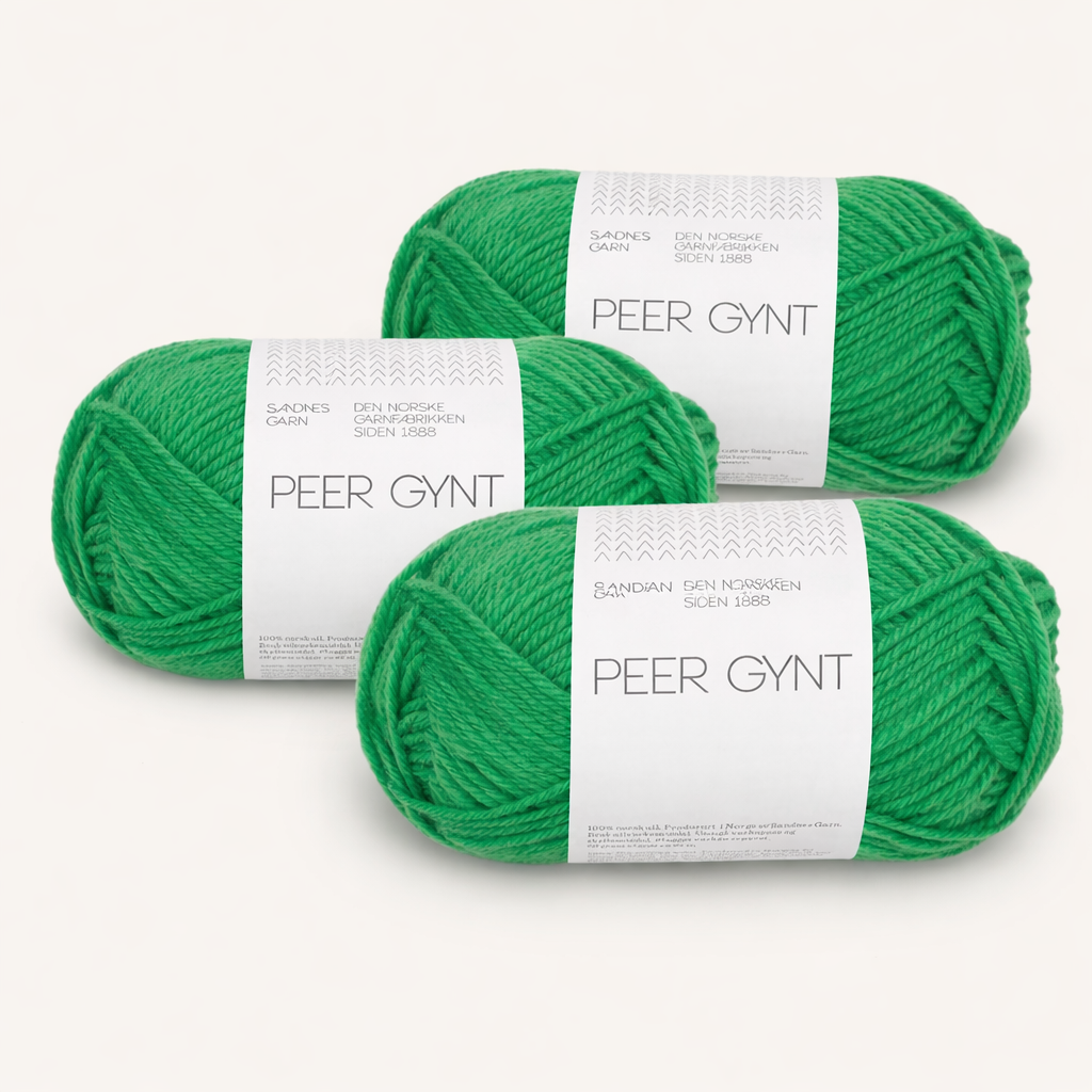 3 Knäuel Peer Gynt – Jelly Bean Green 8236 (Partie 126376)