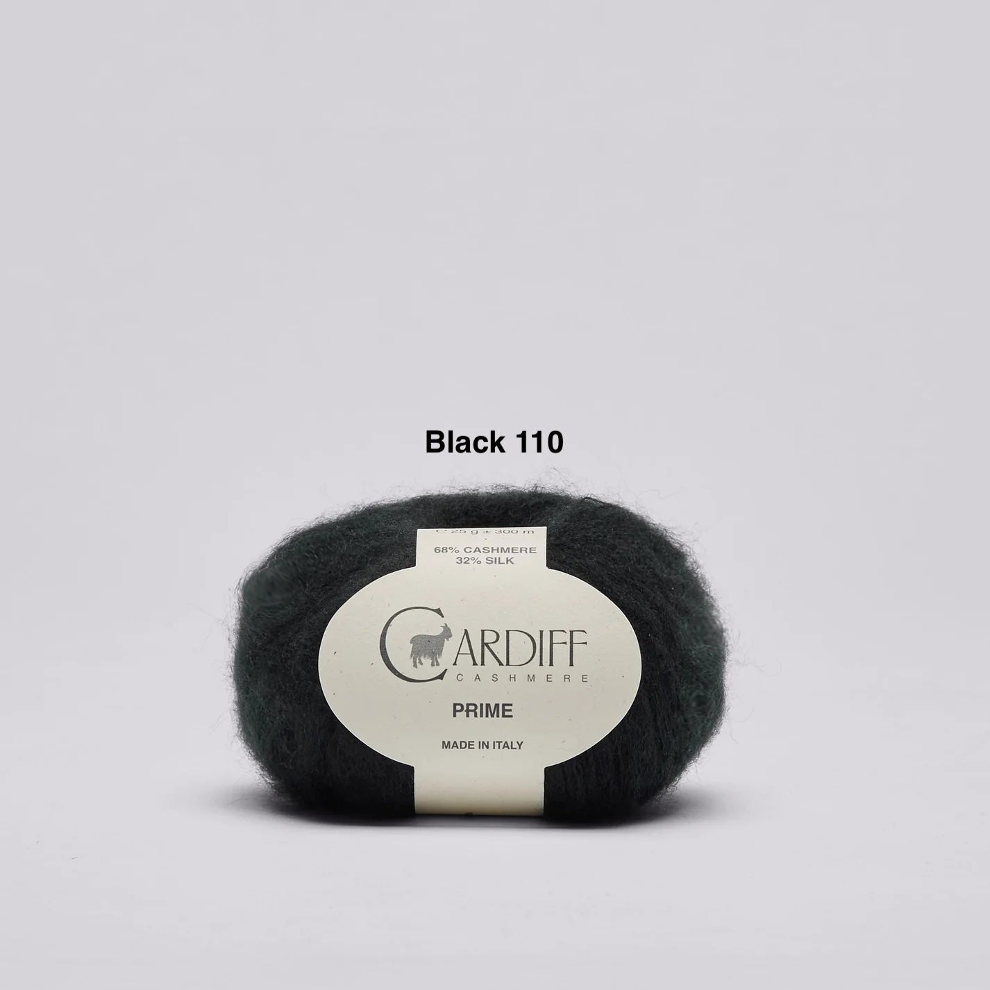 Cardiff Cashmere Prime Strickgarn – Black 110