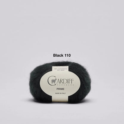 Cardiff Cashmere Prime Strickgarn – Black 110