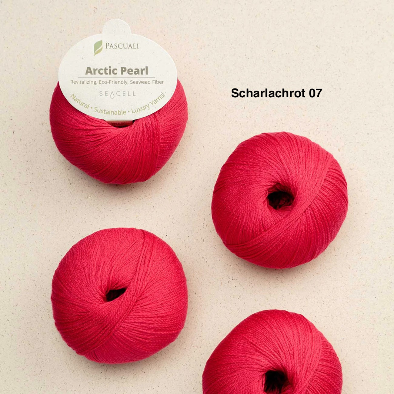 Pascuali Arctic Pearl Strickgarn – Scharlachrot 07
