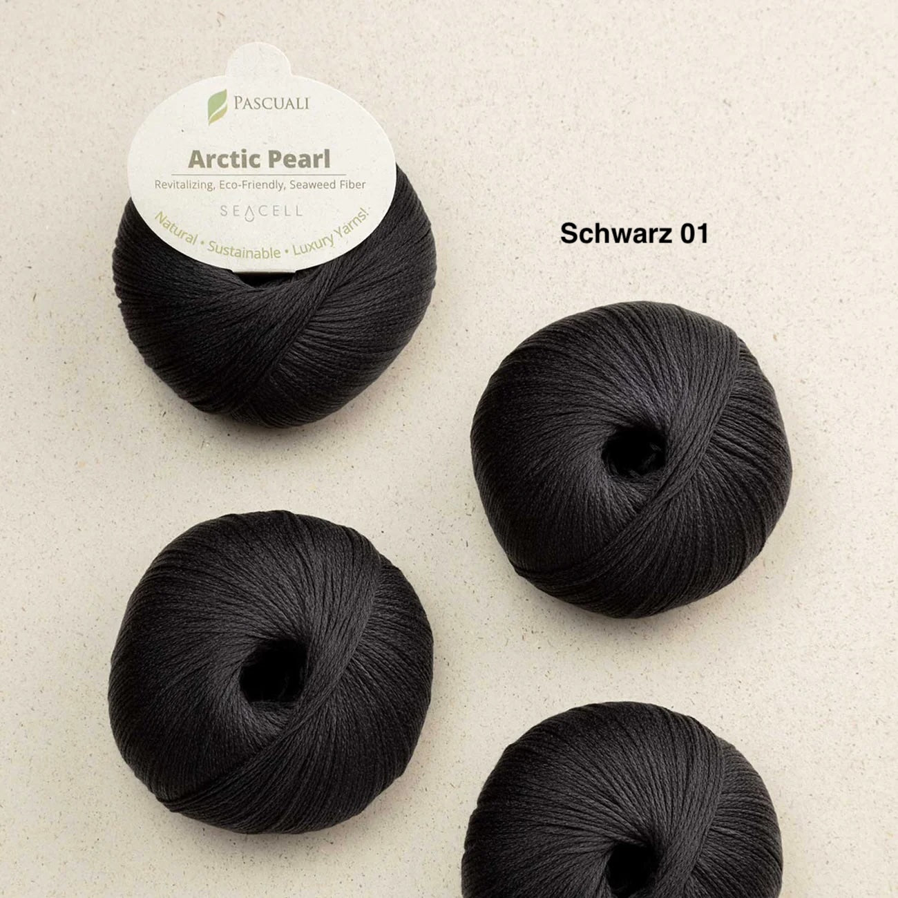 Pascuali Arctic Pearl Strickgarn – Schwarz 01
